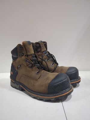 Timberland Pro Boot Mens Boondock Composite Toe Work Brown Leather Size 12
