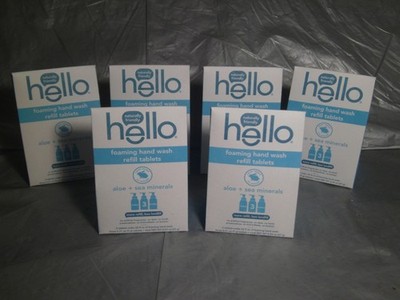 (6) Hello Foaming Hand Soap Wash Refill Tabs 3 Count 18 Tablets Total