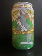 Tom & Jerry Orange Soda Can 1993 Hanna Barbera Cartoon Pop Cat Mouse Nostalgic