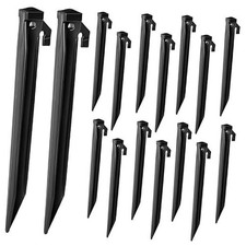 Pieces Plastic Inflatable Stakes, 8.7 Inch Inflatable Tent Stakes 16 Black
