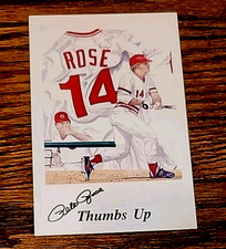 1991 Pete Rose Thumbs Up Very Rare PROMO Card By Dynasty Sports #1580 - NrMt