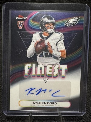 KYLE MCCORD 2025 TOPPS FINEST ROOKIE FINEST AUTO #RFA-KM EAGLES Q6608