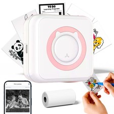 Label Maker Machine Portable Bluetooth Mini Thermal Label Printer pink