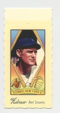 EARLE COMBS SCARCE HELMAR STAMP BASEBALL CARD WITH UNCUT TAB