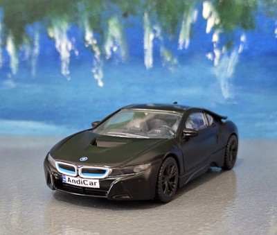 Black BMW i8 1:43 Diecast Toy Car   Personalized Plate Collectible Gift Boxed