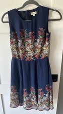 Maison Jules Floral Print Sleeveless Casual Dress 71087MJ Blue combo XS