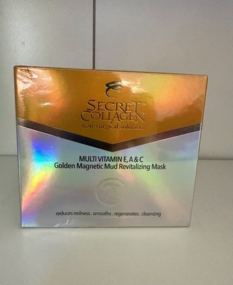 NIB Secret Collagen Multi Vitamin E, A, C Golden Magnetic Mud Revitalizing Mask