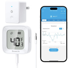Goveelife Wifi Refrigerator Thermometer with Alarm, Wireless Digital Freezer Tem