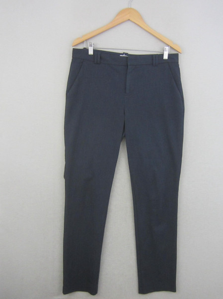 Calvin Klein Pants Womens 10 Grey Slim Leg Tailored Stretch Work Smart Trousers