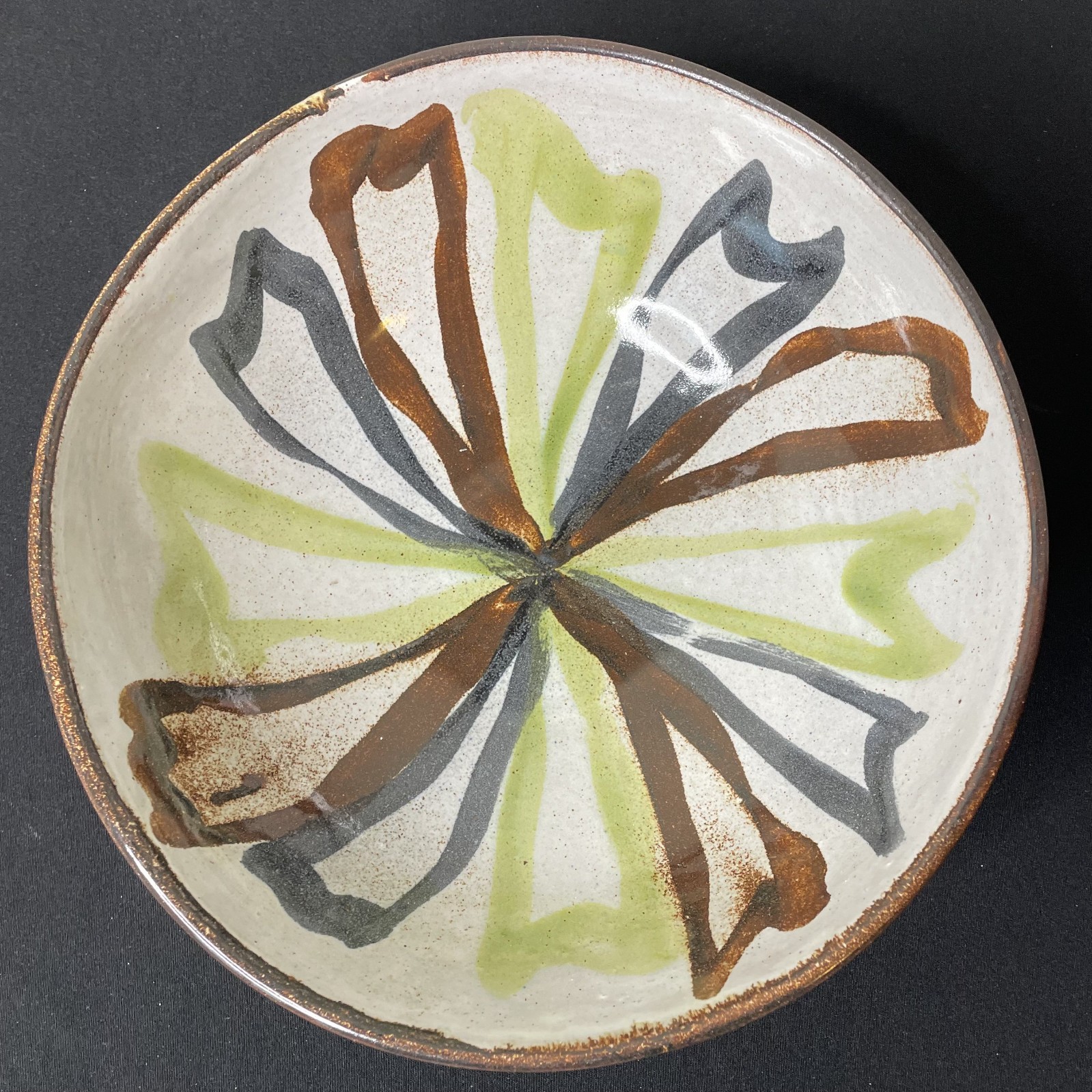 Vintage Mid Century Modern Martz Marshall Studios Bowl with Painted Design