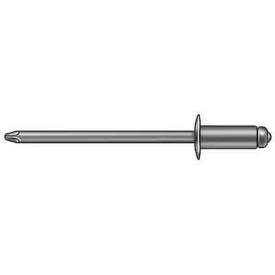 Stanley Engineered Fastening Ad84abs203 Blind Rivet, Dome Head, 1/4 In Dia.,