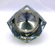 Murano Stil Tischuhr Waldglashütte Joska Glas Uhr West Germany funktioniert top