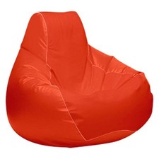 Ocean-Tamer 20" H x 24" W x 24" D Orange Small Teardrop Bean Bag Chair