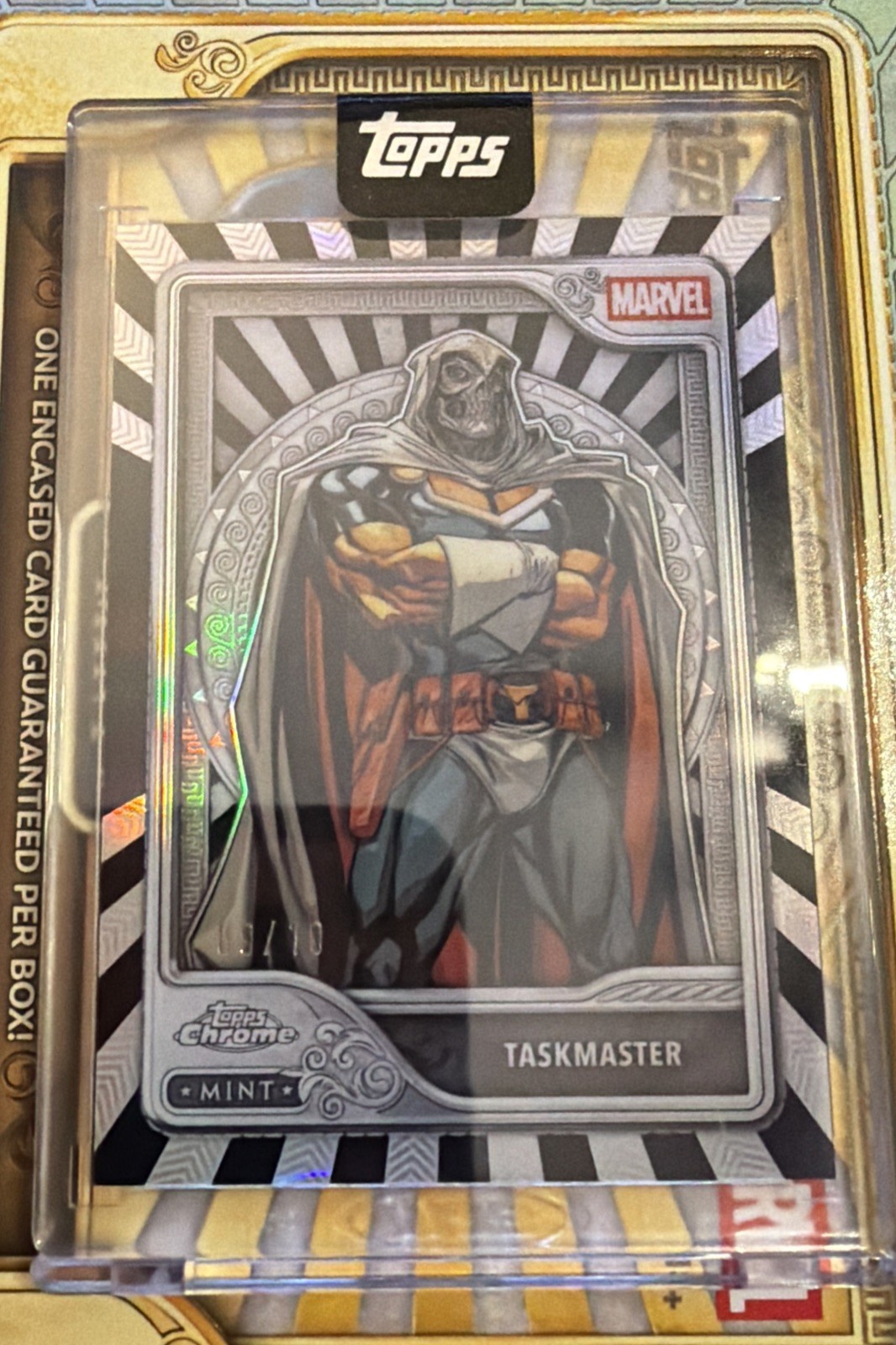 2026 Topps Mint Marvel Taskmaster #62 Encased 09/10 Silver Tier Card