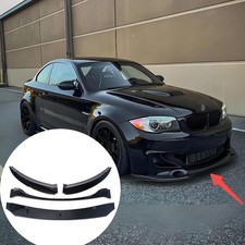 Front Bumper Splitter Lip For BMW 1 Series E82 E88 M Sport 2007-2013 Gloss Black