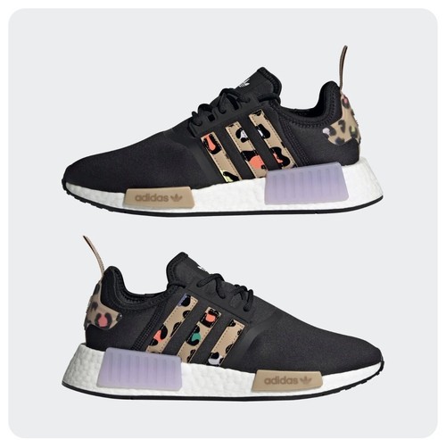 New adidas NMD R1 Black Purple Leopard 
