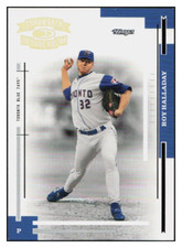 E978 ROY HALLADAY 2004 DONRUSS THROWBACK THREADS GOLD 68/100 #199 BLUE JAYS SP