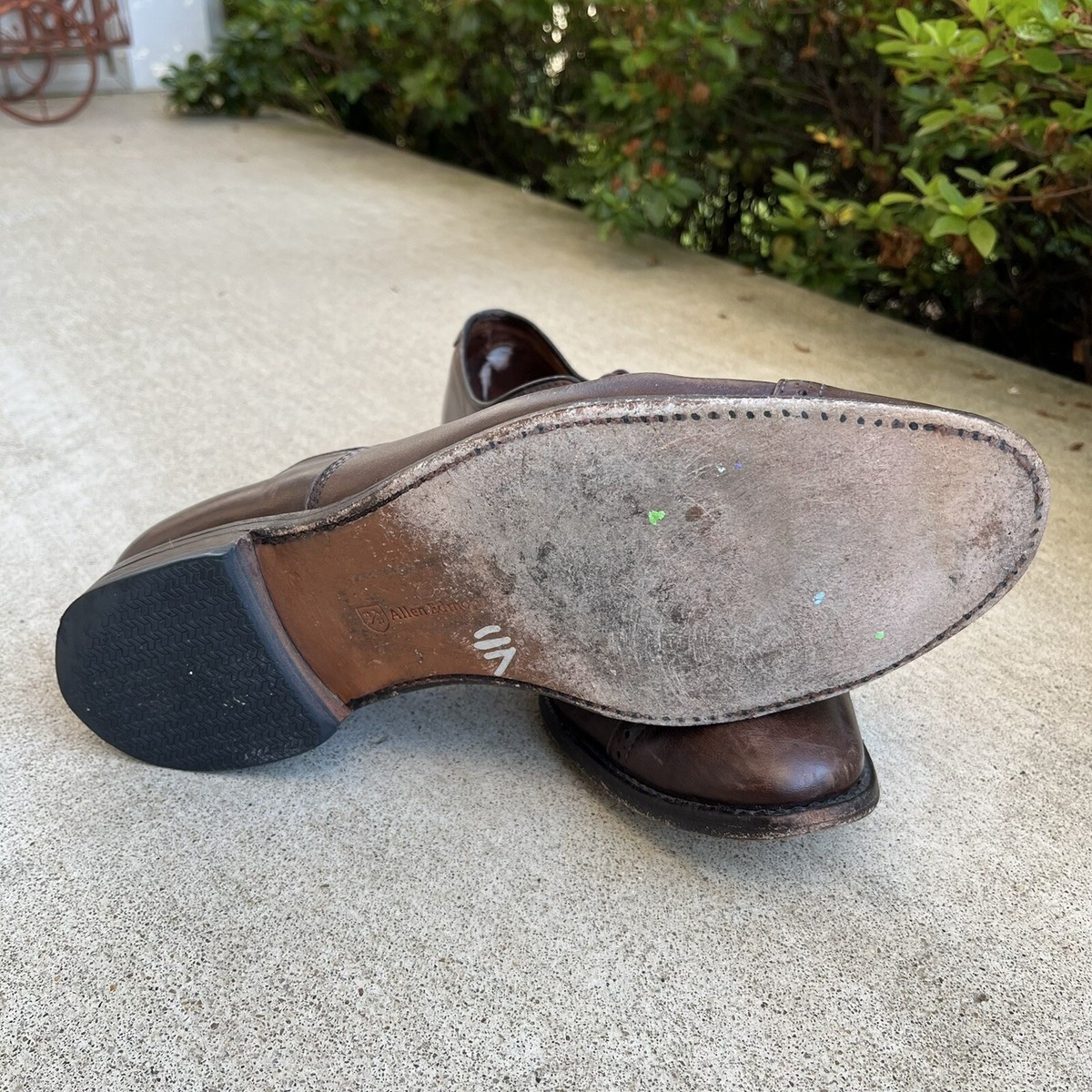 Allen Edmonds Brown Fifth Avenue DISTRESSED Captoes 12.5D USA 5th Park Allen Edmonds Brown Fifth Avenue DISTRESSED Captoes 12.5D  main image 2