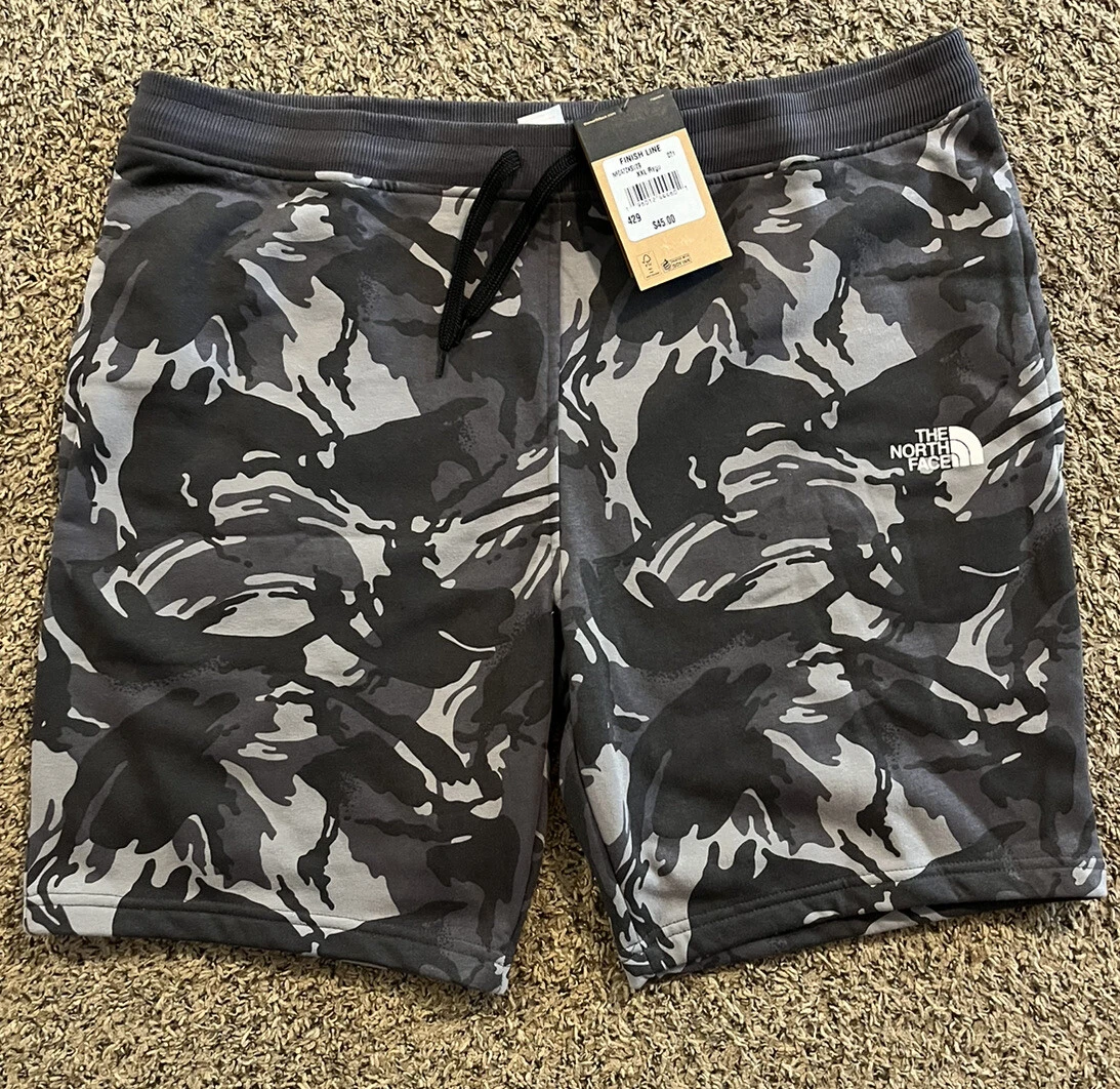 The North Face Shorts Fleece Grey Camo Men's with Pockets New NWT — Pick Size