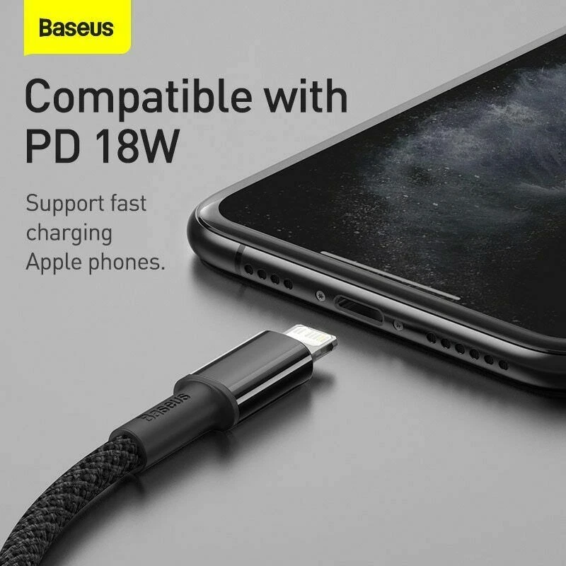 Baseus 20W USB C Cable for iPhone14 13 12 11 Pro Max  XS iPad PD Fast Charging - Image 3 of 4