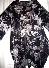 NESLAY ~ Sz 2 ~ SEMI SHEER / BALLOON SHAPE ~ LAGENLOOK DRESS