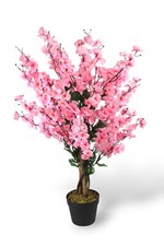 Kunstpflanze Blütenbaum 90 cm Wintersweet Pink Künstliche Pflanze Blüten im Topf