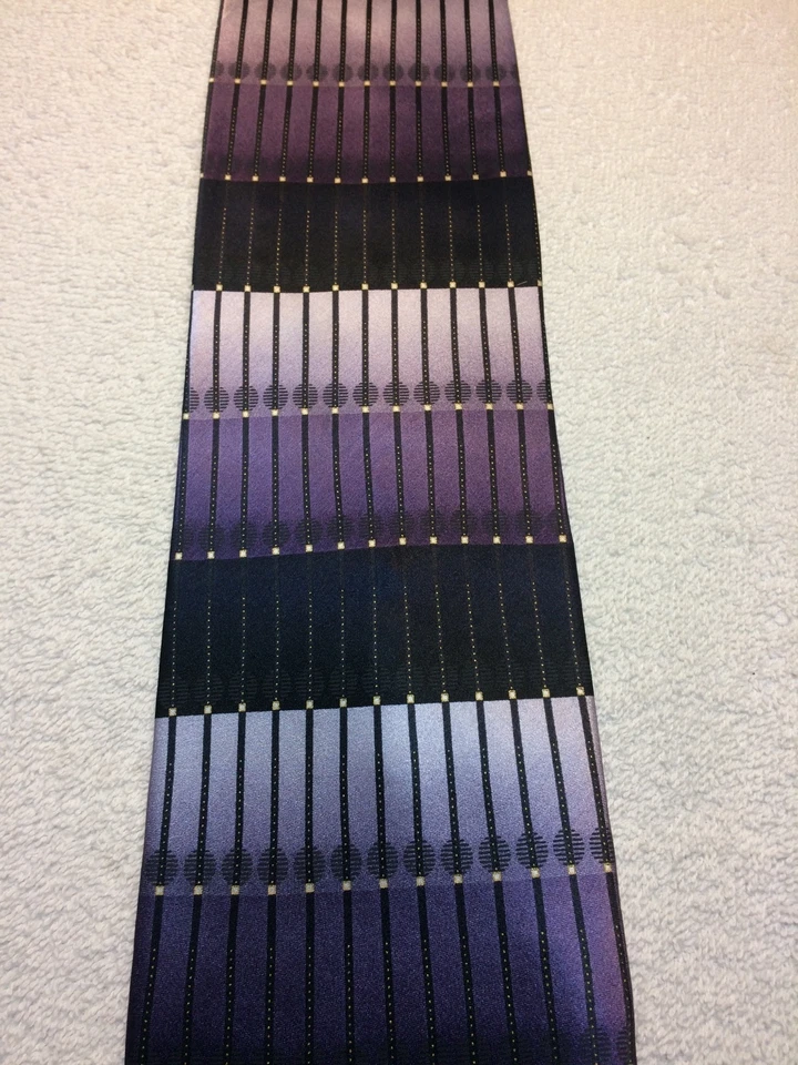 CORBATA CROFT AND BARROW HOMBRE 3,75 X 61 MORADA, NEGRA Y GRIS Foto 4 de 4