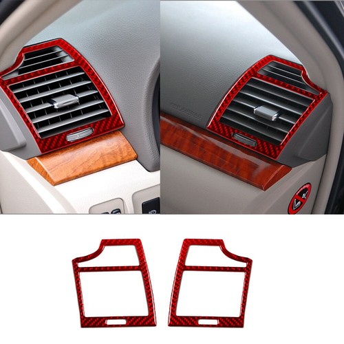 Red ABS Interior Air Vent Cover Trim For Toyota Camry 2018-2024 - 2-Piece Set By Xotic Tech