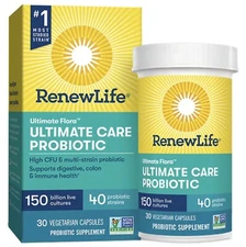 ReNew Life Ultimate Care Digestive Probiotic 150 Billion CFU 30 Caps EXP:10/2026
