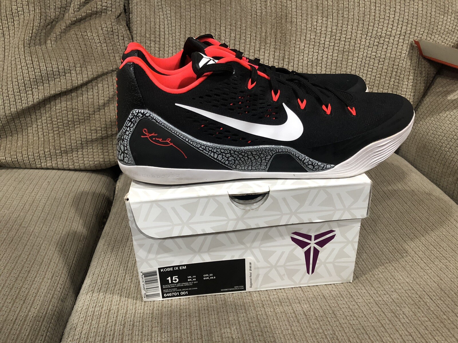 kobe 9 size 15