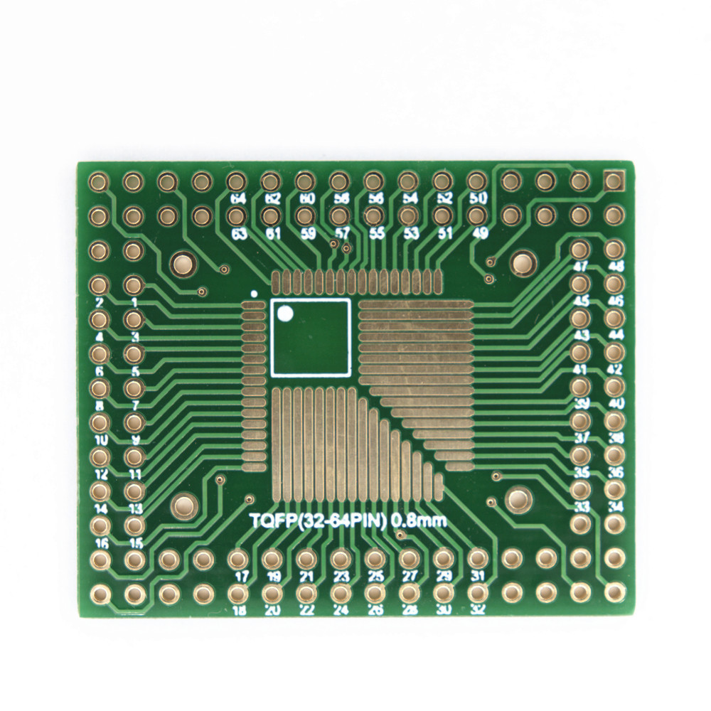 10pcs qfp32 LQFP64 TQFP100 FQFP80 DIP Adapter 0.5 0.8mm PCB SMD to DIP ...
