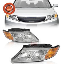 Front Chrome Bezel Headlights Leftright Pair For 2009-2010 Kia Optima Magentis