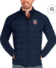 USMNT Antigua Altitude Full-Zip Jacket L- Navy