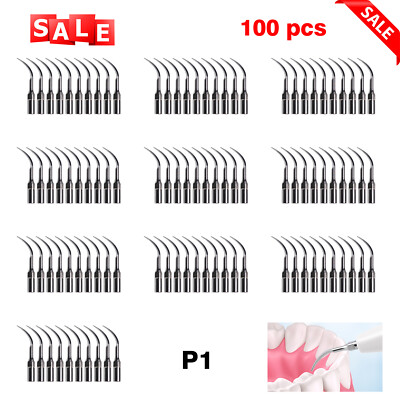 1-100pcs Dental Ultrasonic Scaler Perio Tips P1 Fit for EMS WOODPECKER Handpiece