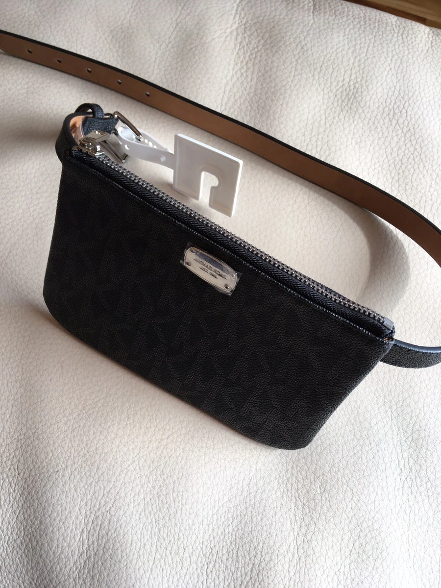 Michael Kors Bum Bag Money Belt Holiday Bag Size Small Black MK Monogram