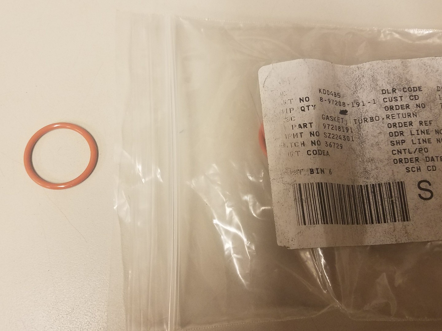 Genuine GM Original Equipment OEM Turbocharger Turbo-Oil Pipe Gasket ...