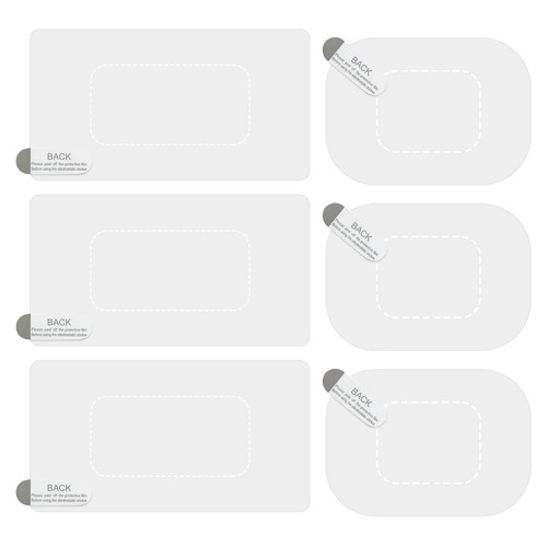 6PCS Dashcam Windshield Sticker Sturdy Electrostatic Stickers Transparent Film