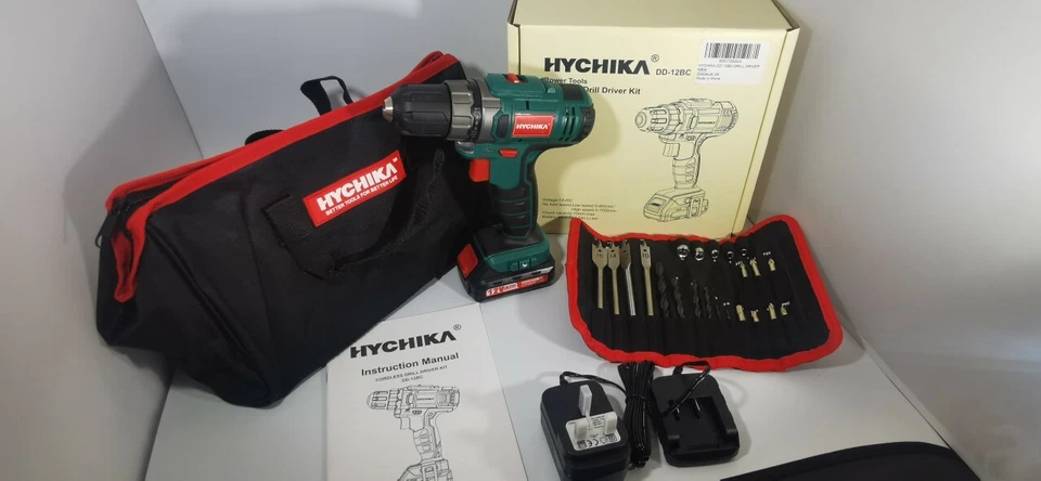 HYCHIKA 12V Cordless Drill Screwdriver 2 Speeds with 1500mAh Battery & Charger - Image 3 of 4
