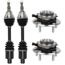 For Ram 1500 2012 2013 2014 - 2018 (2) Front CV Axle Shaft Wheel Hub Bearing 4WD