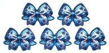 50% OFF - Blue Bow - Acrylic Resin Flatback Charms For Badge Reels - DIY Crafts
