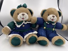 DanDee Teddy Bears Girl / Boy Tartan Clothing  Soft Plush 16”