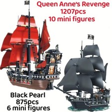 Pirati dei Caraibi Queen Anne's Revenge nave perle nere modello blocchi da costruzione