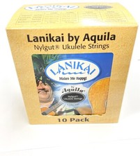 10 Pack Bundle Lanikai Nylgut Aquila Concert High G Ukulele Strings Model LA-CHG