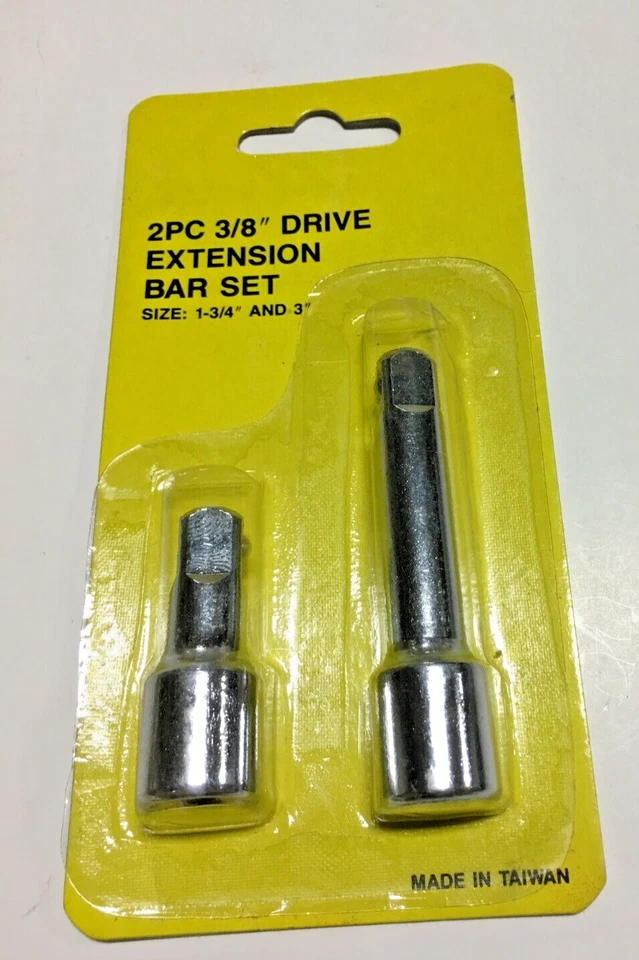 2 piece 3/8" Drive Socket Adapter Extension Bar Set 1-3/4" and 3" - Image 2 of 3
