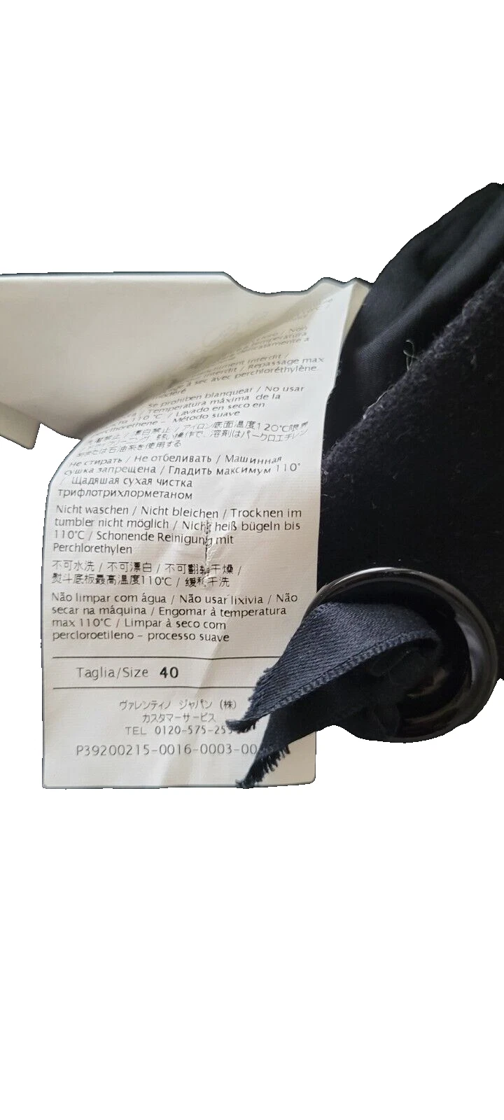 Cappotto Valentino rosso lana nero monopetto donna taglia S. 40