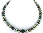 HUGE 18"10-13MM NATURAL TAHITIAN GENUINE PEACOCK MULTICOLOR PEARL NECKLACE AAA