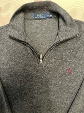 Vintage Polo Ralph Lauren Cricket V Neck Cable Knit Thick Sweater Men s Size M