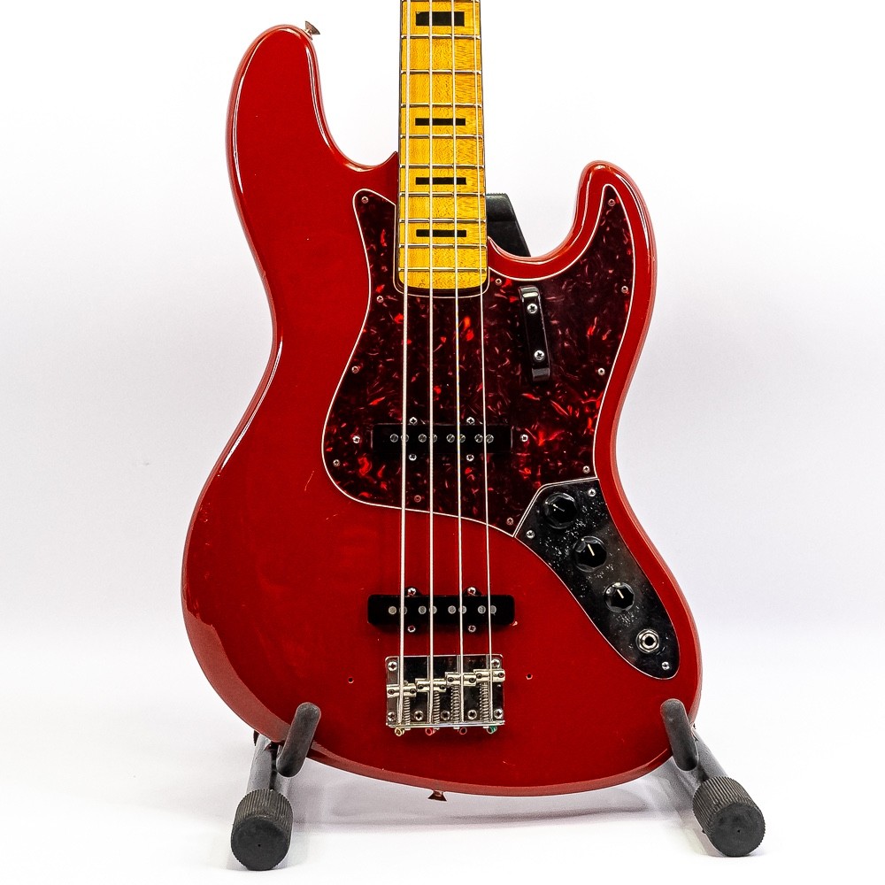 1970s Greco Jazz Bass MIJ Fiesta Red Matching Headstock Block Inlays w /  Gigbag