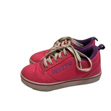 Heelys Hot Pink Purple Lace Up Canvas Low Top Shoes Girls Youth Size 3