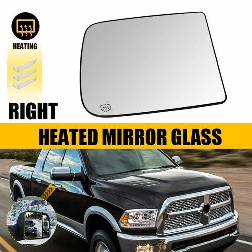 For 2009-2018 RAM Upper Towing Mirror Glass Heated Passenger Side 68067726AA M